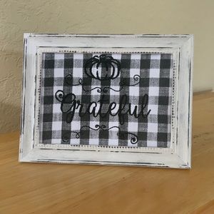 Farmhouse Grateful black buffalo picture 5x7 w/frame